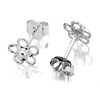 Silver Flower Stud Earrings - 7mm - F0123 Alternative Image