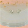 Silver Flower Stud Earrings - 7mm - F0123 Alternative Image