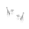Silver Giraffe Stud Earrings - 11mm - F0127 Alternative Image