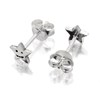 Silver Smiley Star Stud Earrings - 5mm - F0131 Alternative Image