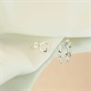 Silver Open Heart Stud Earrings - 8mm - F0136 Alternative Image