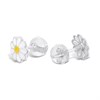 Silver Enamel White Daisy Stud Earrings- 7mm - F0156 Alternative Image