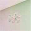 Silver Enamel Pink Paw Print Stud Earrings- 7mm - F0157 Alternative Image