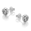 Silver Knot Stud Earrings - 7mm - F0209 Alternative Image