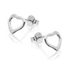 Silver Heart Stud Earrings - 10mm - F0211 Alternative Image