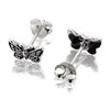 Silver Butterfly Stud Earrings - 9mm - F0225 Alternative Image