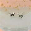 Silver Butterfly Stud Earrings - 9mm - F0225 Alternative Image