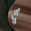 Silver Knot Stud Earrings - 7mm - F0231 Alternative Image