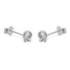 Silver Triple Knot Stud Earrings - 5mm - F0232 Alternative Image