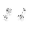 Silver Moon And Star Stud Earrings - 4mm - F0235 Alternative Image