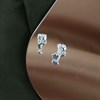 Silver Moon And Star Stud Earrings - 4mm - F0235 Alternative Image
