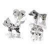 Silver Scottie Dog Earrings - 7mm - F0237 Alternative Image