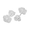 Silver Flower Stud Earrings - F0242 Alternative Image
