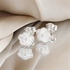 Silver Flower Stud Earrings - F0242 Alternative Image