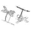 Silver Dragonfly Stud Earrings - 15mm - F0249 Alternative Image