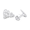 Silver Filigree Heart Stud Earrings - F0252 Alternative Image