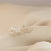 Silver Filigree Heart Stud Earrings - F0252 Alternative Image
