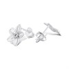 Silver Flower Stud Earrings- 10mm - F0258 Alternative Image