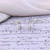 Silver Knot Triple Wire Stud Earrings - F0266 Alternative Image