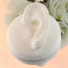 Silver Flower Stud Earrings - 8mm - F0267 Alternative Image