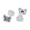 Silver Butterfly Stud Earrings - F0273 Alternative Image