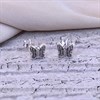 Silver Butterfly Stud Earrings - F0273 Alternative Image