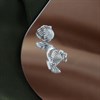 Silver Swirl Knot Stud Earrings - 12mm - F0275 Alternative Image