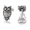 Silver Owl Stud Earrings - 10mm - F0277 Alternative Image
