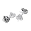 Silver Knot Heart Stud Earrings - F0279 Alternative Image