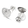 Silver Swirl Stud Earrings - 10mm - F0289 Alternative Image