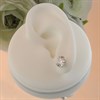 Silver Cubic Zirconia Stud Earrings - 8mm - F0307 Alternative Image