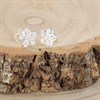 Silver Tapered Baguette CZ Flower Stud Earrings- 10mm - F03112 Alternative Image