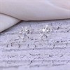 Silver Cubic Zirconia Bow Stud Earrings - F03118 Alternative Image