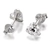Silver Heart Cubic Zirconia Earrings - 6mm - F0312 Alternative Image