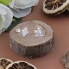 Silver Square Cubic Zirconia Stud Earrings - 8mm - F0320 Alternative Image