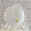 Silver Yellow Enamel Duck Stud Earrings - 7mm - F0339 Alternative Image