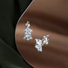 Silver Star Cubic Zirconia Stud Earrings - 8mm - F0344 Alternative Image