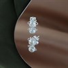 Silver Freshwater Pearl Flower Stud Earrings - 9mm - F0352 Alternative Image