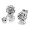 Silver Crystal Ball Stud Earrings - 8mm - F0354 Alternative Image