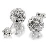 Silver Crystal Ball Stud Earrings - 6mm - F0355 Alternative Image