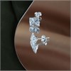 Silver Square Cubic Zirconia Stud Earrings - 9mm - F0362 Alternative Image
