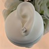 Silver Square Cubic Zirconia Earrings - 6mm - F0374 Alternative Image