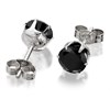 Silver Black Cubic Zirconia Stud Earrings - 5mm - F0380 Alternative Image