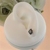 Silver 7mm Black Cubic Zirconia Square Stud Earrings - F0384 Alternative Image