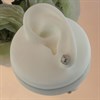 Silver Cubic Zirconia Halo Stud Earrings - 7mm - F04005 Alternative Image