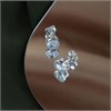 Silver Cubic Zirconia Beaded Edge Stud Earrings - 7mm - F04006 Alternative Image