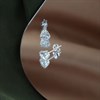 Silver Cubic Zirconia Flower Stud Earrings - 6mm - F0401 Alternative Image