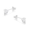 Silver Cubic Zirconia Flower Stud Earrings - 5mm - F04021 Alternative Image