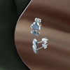 Silver Mother Of Pearl Heart Stud Earrings - 6mm - F04037 Alternative Image