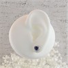 Silver Blue Cubic Zirconia Heart Halo Stud Earrings - 9mm - F04042 Alternative Image